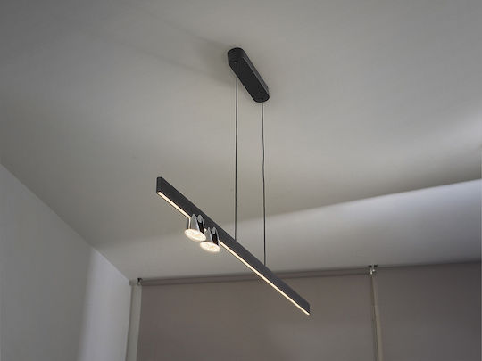 Nuria Adjustable Black LED Ceiling Light with Warm White Light