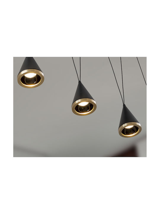 Adjustable Black LED Ceiling Light With Warm White Light