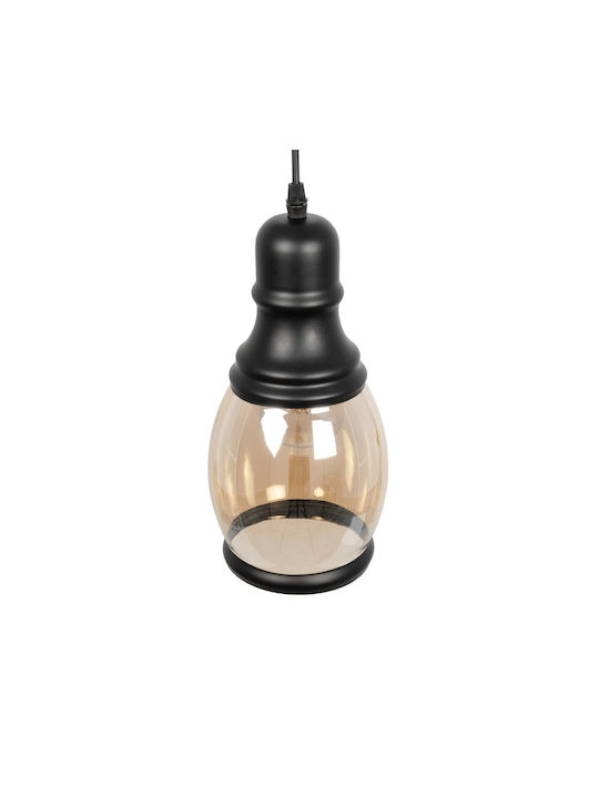 GloboStar Oliver Pendant Ceiling Light Honey with E27 Socket 14x14x30cm