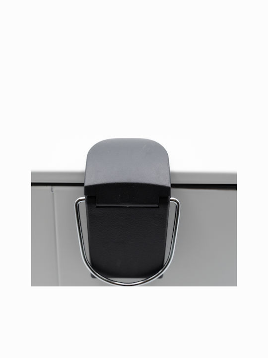 TnS Hotel Cubic Metallic Bathroom Brush and Trash Can Set Soft Close 5l White