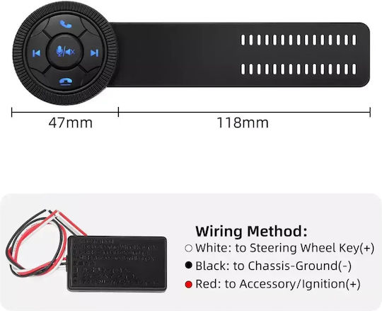 Universal Car Steering Wheel Remote Control Android Multimedia Screens Blue Lighting Tc-441