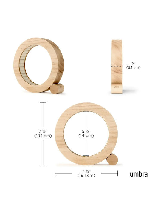 Umbra Сет Дървен Златен Диск За Бижута 13x13см
