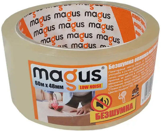 Безшумна Прозрачна Опаковъчна Лента 60м 48мм Magus