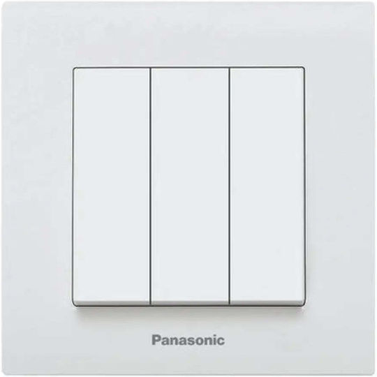 Panasonic Vertiefter Elektrischer Wandtaster Dreifach