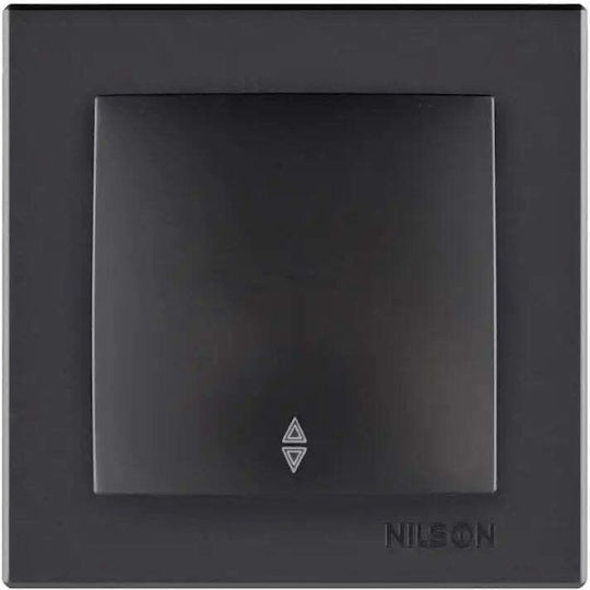 Nilson Recessed Wall Switch Black