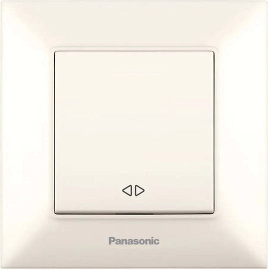 Panasonic Χωνευτός Διακόπτης Τοίχου Εκρού