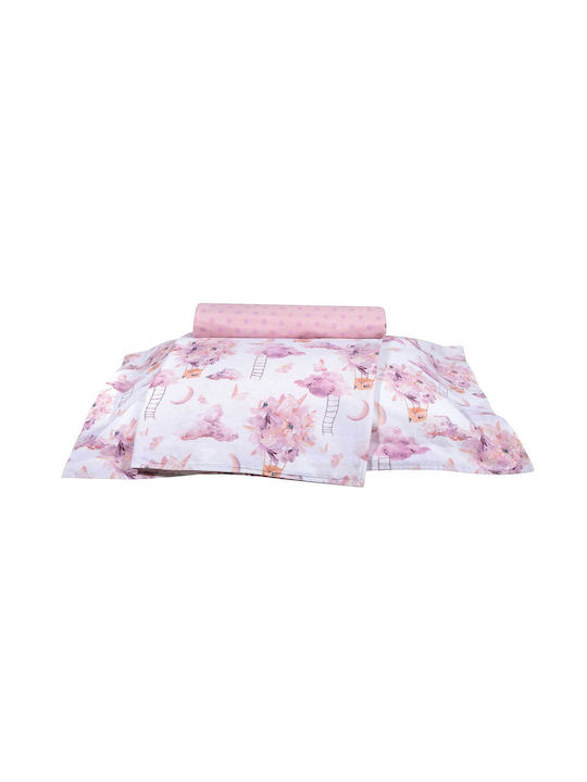 Greenwich Polo Club Σετ Σεντόνια Μονά Βαμβακερά 8864 Pink 170x260cm 3τμχ