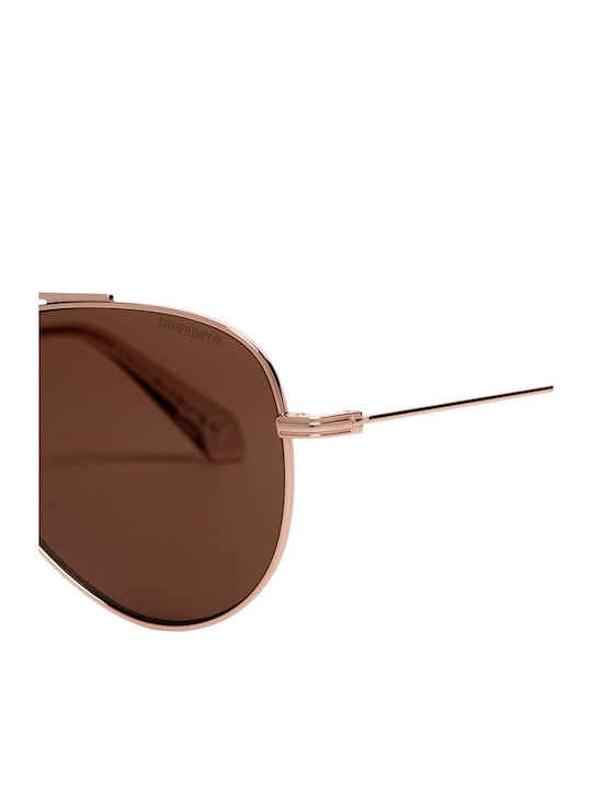 Superdry Superdry Women's Sunglasses with Rose Gold Metallic Frame and Brown Lenses W9710052A-K5L