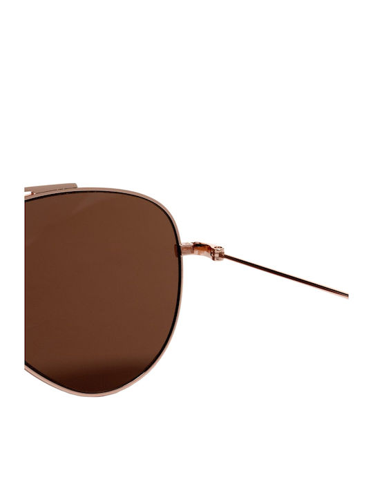 Superdry Superdry Women's Sunglasses with Rose Gold Metallic Frame and Brown Lenses W9710052A-K5L