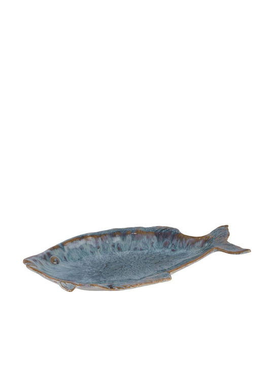 Butlers Taverna Platou Decorativ Ceramic Albastru 36x18 cm Butlers Taverna Platou Decorativ Ceramic Albastru 36x18 cm