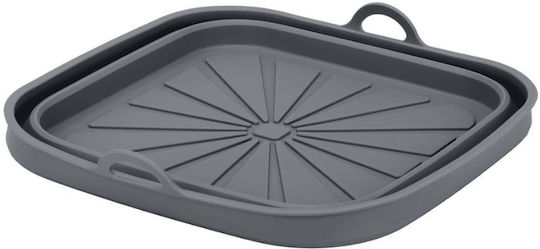 Silicone Air Fryer Basket Metaltex 21.5 cm Collapsible Grey 222193