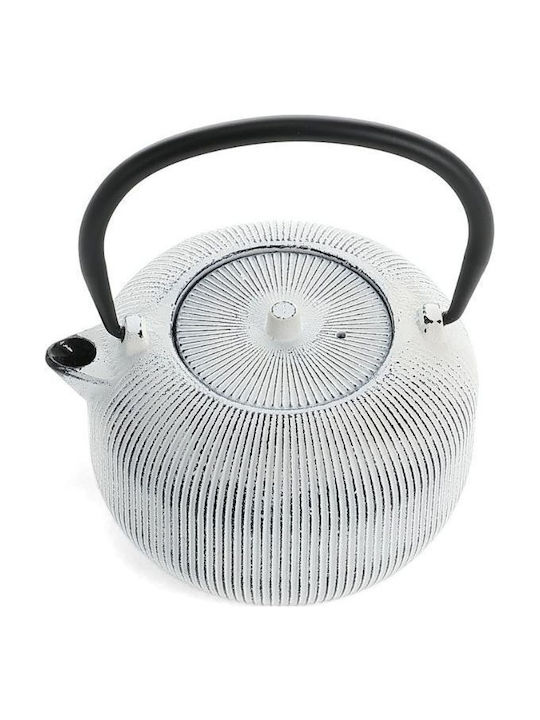 Salt & Pepper Sencha Cast Iron White Teapot 700ml