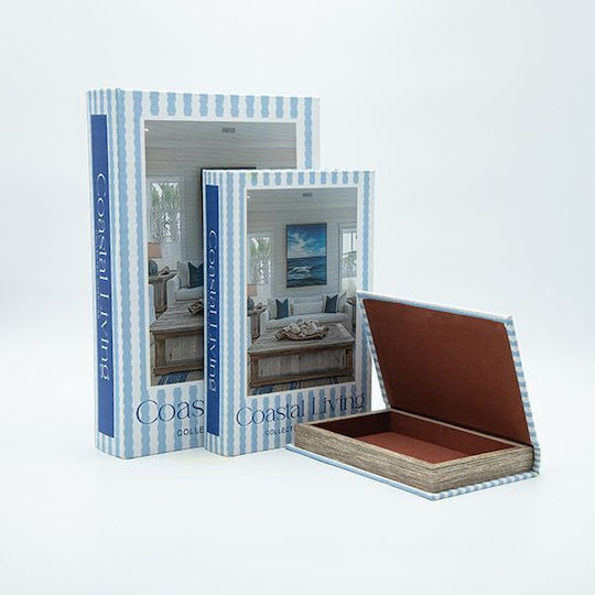 Set Cutii Decorative Din Lemn În Formă De Carte 3 Bucăți Set Cutii Decorative Din Lemn În Formă De Carte 3 Bucăți