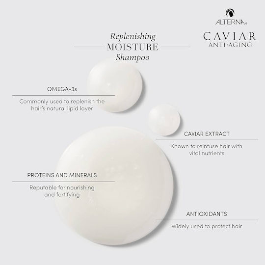 Alterna Caviar Replenishing Moisture Shampoo Σαμπουάν Ενυδάτωσης για Ξηρά Μαλλιά Μαλλιά 40ml