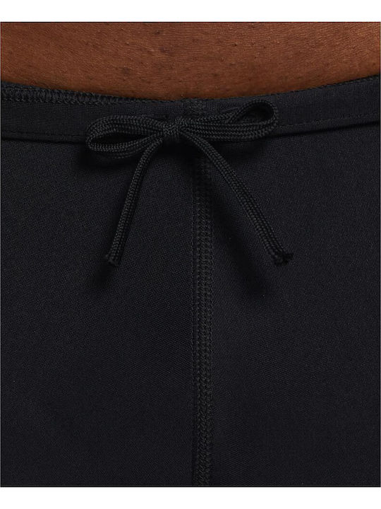 Solid Squareleg Swim Boxers Men's Swimwear Shorts Black