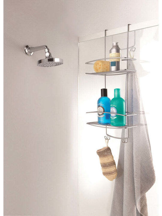 Metaltex Onda Стенен Метален Рафтове За Баня 26x20x58см