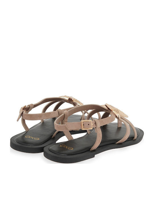 Women's Beige Flat Sandals