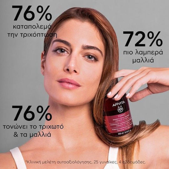 Apivita Tonic Σαμπουάν κατά της Τριχόπτωσης για Όλους τους Τύπους Μαλλιών 75ml