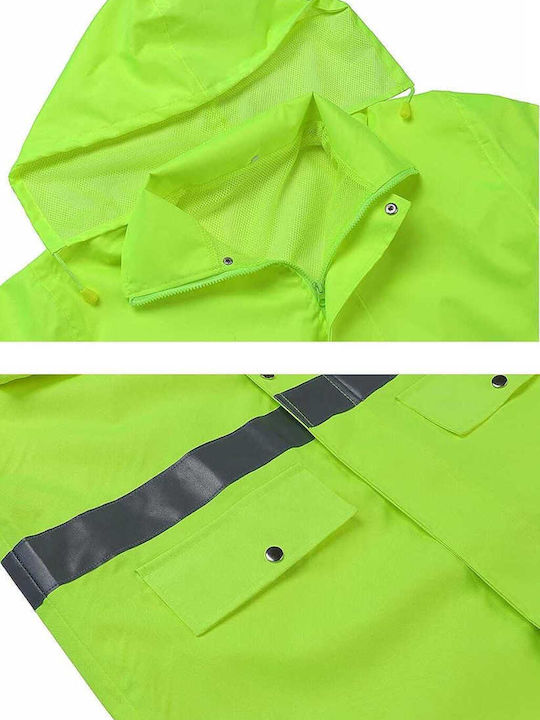 Jachetă Impermeabilă Cu Glugă Și Benzi Reflectorizante XL