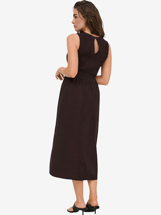 Summer Midi Dress Brown