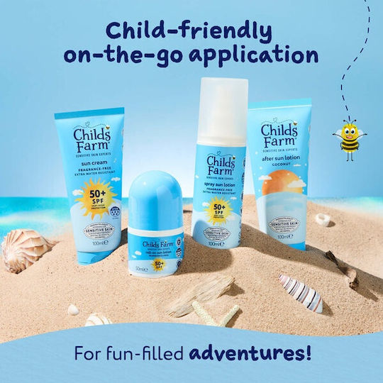 Childs Farm SPF50 Αδιάβροχο Βρεφικό Αντηλιακό Γαλάκτωμα για Πρόσωπο 100ml