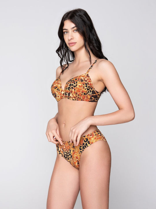 Bikini Σουτιέν με Ενίσχυση Animal Print
