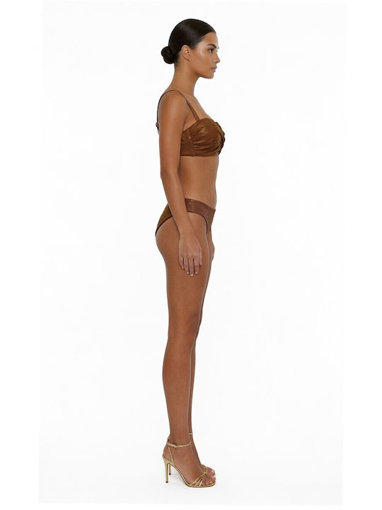 Strapless Bikini Top Brown