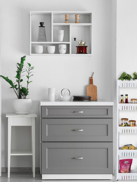 Relaxdays Boden Badezimmerregal Kunststoff 131x12.8x54cm Schwarze