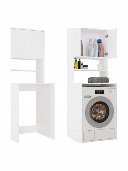 Topeshop Подова Рафиера За Баня Дървена Бяла
