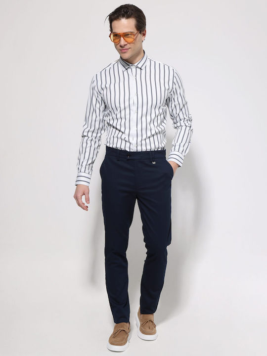 Men's Chino Slim Fit Blue Trousers
