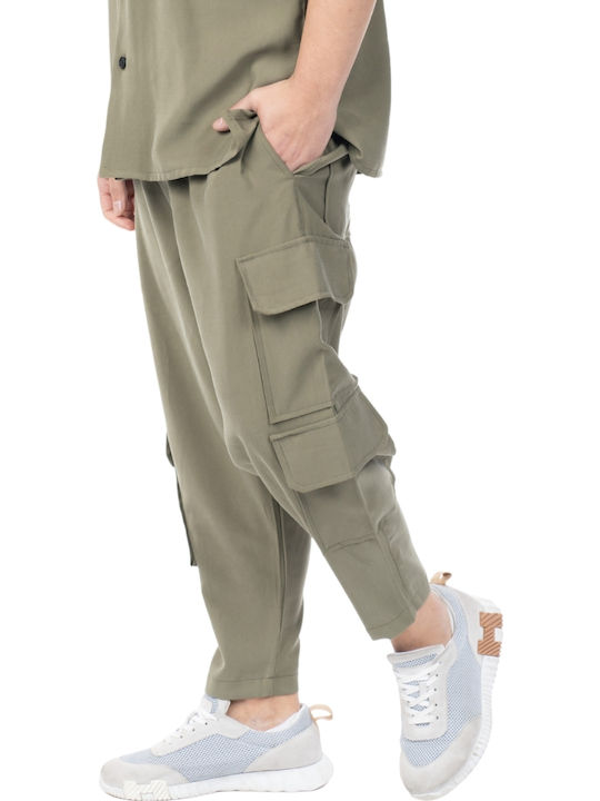 Παντελόνι Cargo Ελαστικό σε Slim Εφαρμογή Khaki