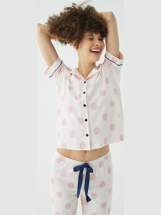 Set Pijamale Dama De Vară Pudrat Ip8758