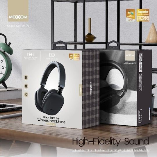 Moxom MX-WL70 Wireless / Wired Over Ear Headphones Black