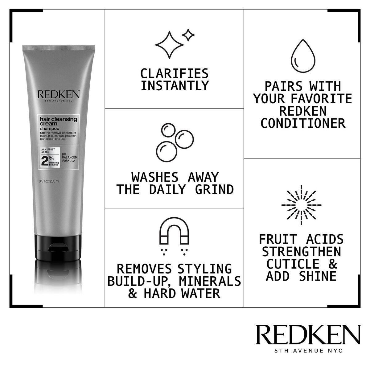 Redken Hair Cleansing Cream Σαμπουάν Βαθύ Καθαρισμού για Όλους τους Τύπους Μαλλιών 250ml