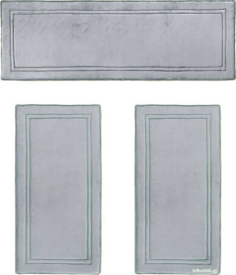 Guy Laroche Softy Set Modern Schlafzimmer-Teppichsets Synthetisch,Polyester/Cotton/Leather Silver 1176086219004 3Stück
