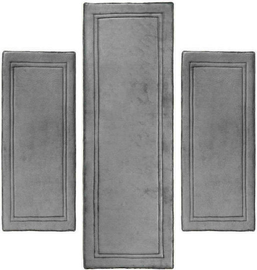 Guy Laroche Softy Set Modern Schlafzimmer-Teppichsets Samt Charcoal 1176086219000 3Stück