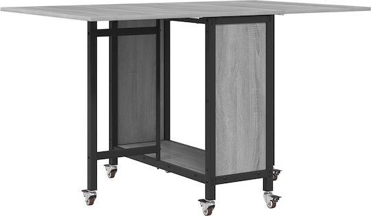 Трапезна Маса Дървена Сива 130x80x76.5см