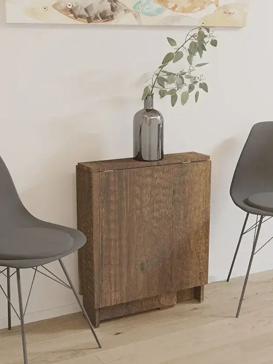 SteweHome Ausziehbarer Küchentisch mit Regal Funktional & Elegant Walnuss 134x60x72cm