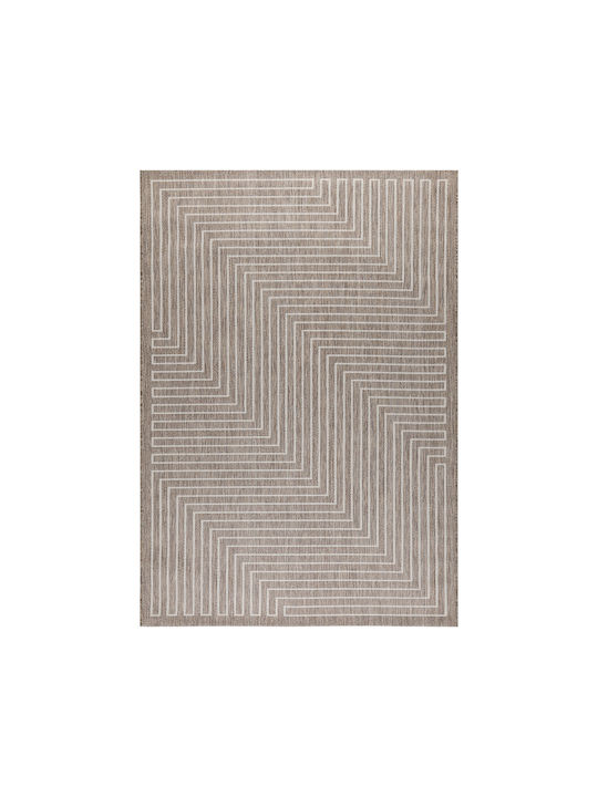Beauty Home Modern Wicker Bedroom Rugs Set Beige 9766-ΣΕΤ 3pcs