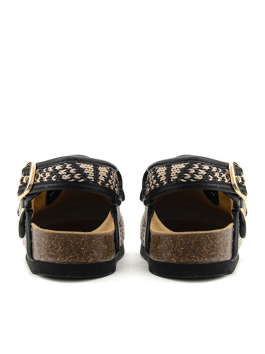 Leather Mules with High Heel in Ecru Colour