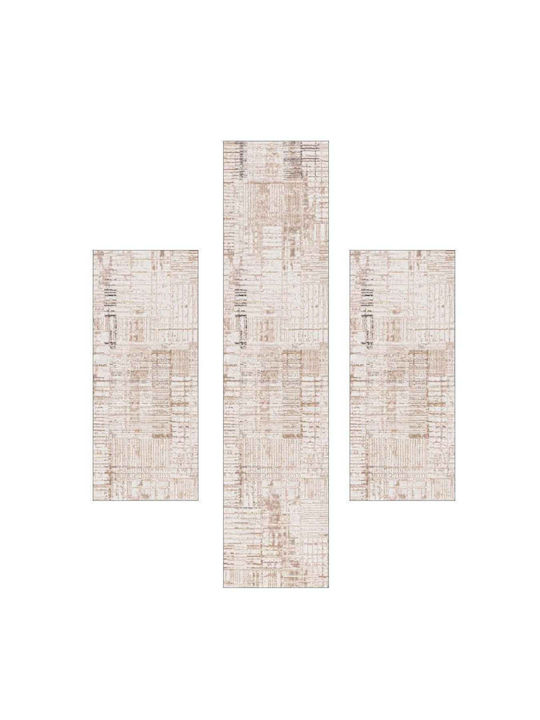 Royal Carpet Σετ Μοντέρνα Χαλιά Κρεβατοκάμαρας Μπεζ E104100 3τμχ