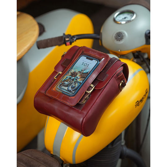 Damentasche Leder 4,4l Cherry Motorrad-Tanktaschen