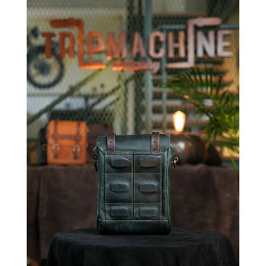 Trip Machine Motorrad-Tanktaschen Lederne 4.4lt Waldgrün