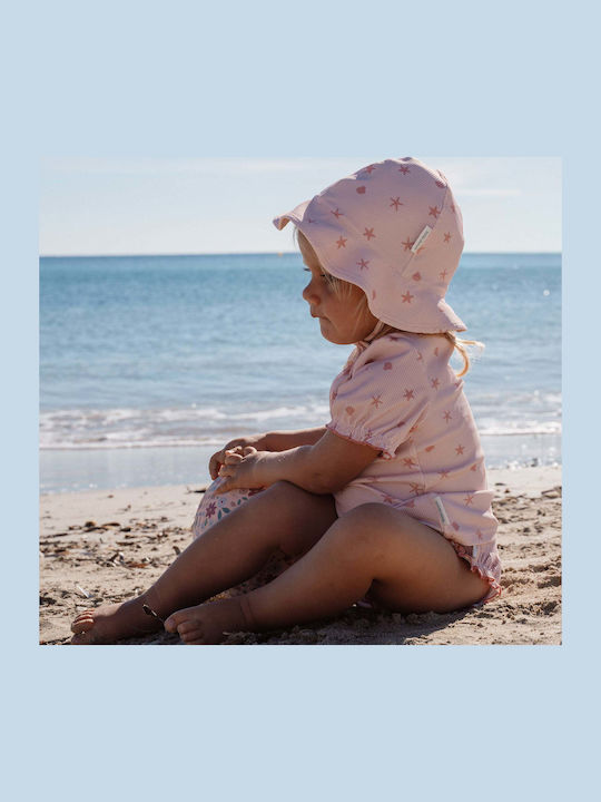 Little Dutch Little Dutch Kids' Bucket Hat Fabric Sunscreen Seashells Beige