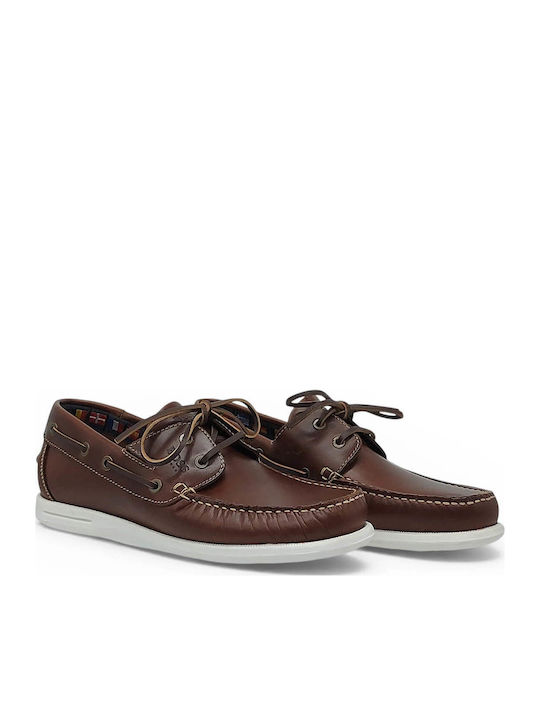 Leather Men's Moccasins in Brown Colour