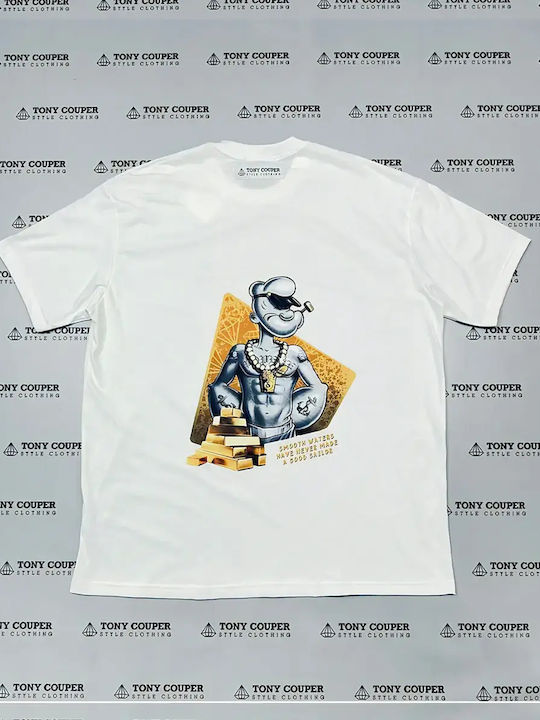 Short-Sleeved Printed Blouse Popeye Tony Couper