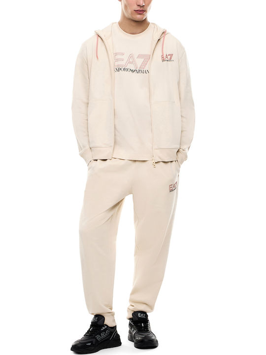 Cardigan with Hood Red-Black-Beige