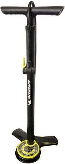 Michelin Pompă de Aer de Podea și Mână cu Manometru 11 Bar/160psi Oțel Foot Pump Pressure Gauge 801638