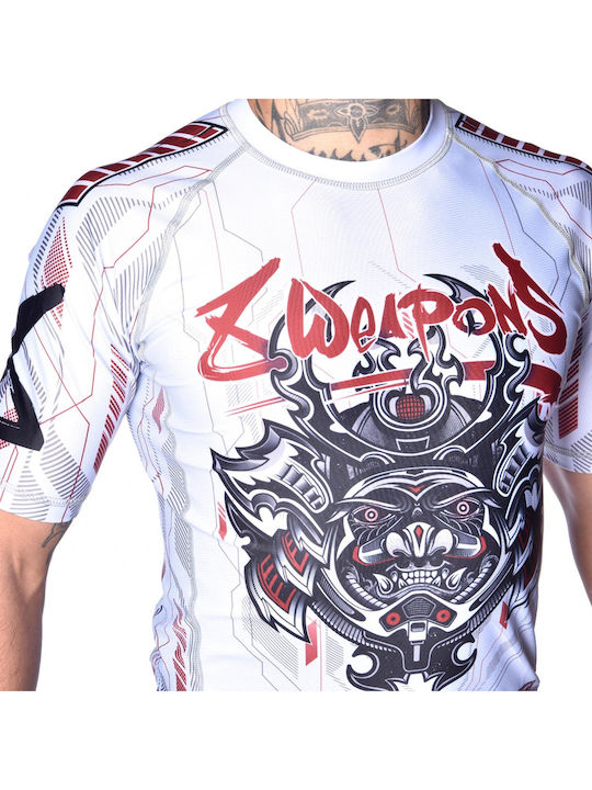 8 Weapons Men's Short Sleeve Shirt 8300023-4-WHRE for Jiu-Jitsu White