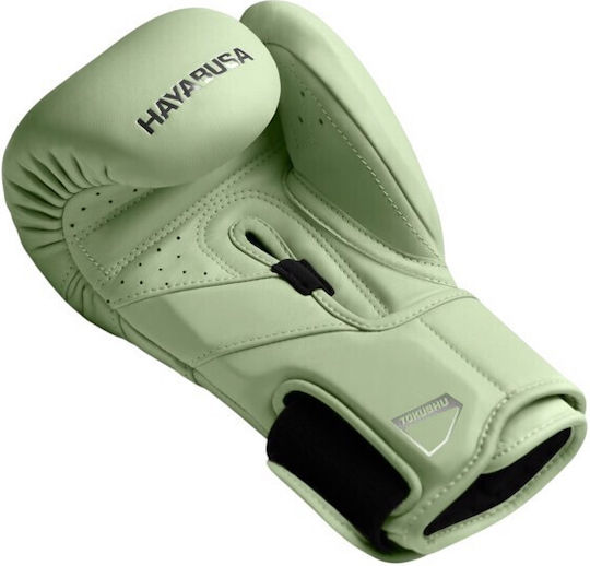 Hayabusa T3 Kanpeki Leather Boxing Gloves for Competition Green